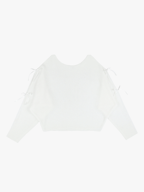с вырезом лента SUMMER KNIT_WHITE