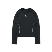 CIRCLE SYMBOL WOMAN LONG SLEEVE RASH GUARD BLACK