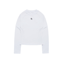 CIRCLE SYMBOL WOMAN LONG SLEEVE RASH GUARD WHITE