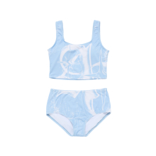 SYMBOL FULL PRINTING HIGH WAIST BIKINI SET UP SKY BLUE