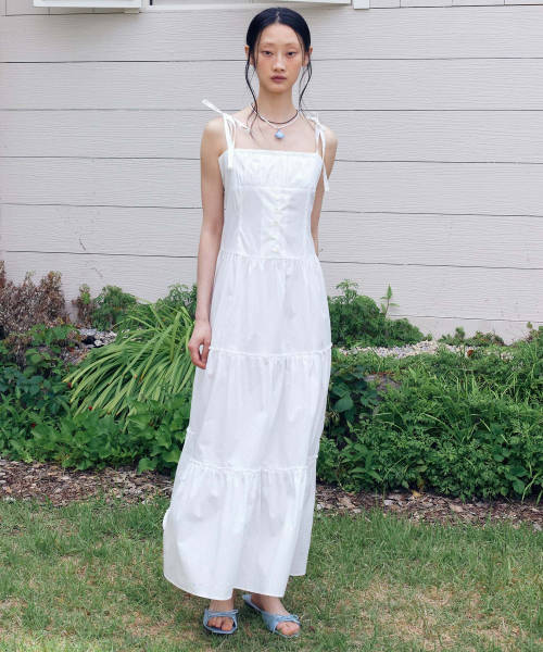 LOTSYOU★韓国★人気★lotsyou_White Sands Dress 라츠유(LOTSYOU) lotsyou_White Sands Dress - 사이즈 & 후기
