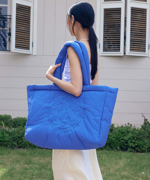 ★LOTSYOU★ lotsyou_Fairy tale Padding Big bag Ivory 라츠유(LOTSYOU) lotsyou_Fairy tale Padding Big bag Blue
