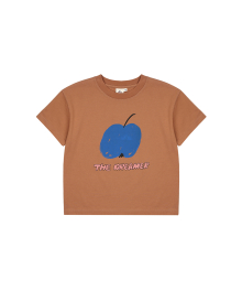 애플 숏 슬리브 티셔츠_베이지