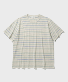 FINE STRIPE T-SHIRT (OATMEAL)