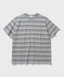 FINE STRIPE T-SHIRT (STRIPE GREY)