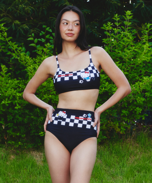 딜라잇풀() I Love Soccer BIKINI Bottom - Black Goal 상품 이미지