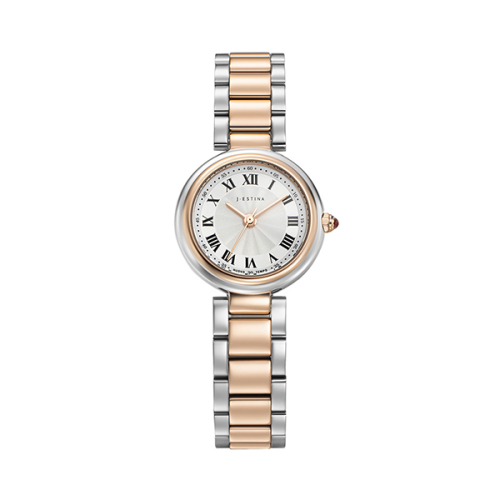 제이에스티나() Nuovo Tempo 라운드 메탈 시계 - 로즈콤비 (JWT2ME4BS401CRCR0) 상품 이미지