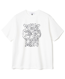 왓컴즈 티셔츠 WHITE-CHARCOAL