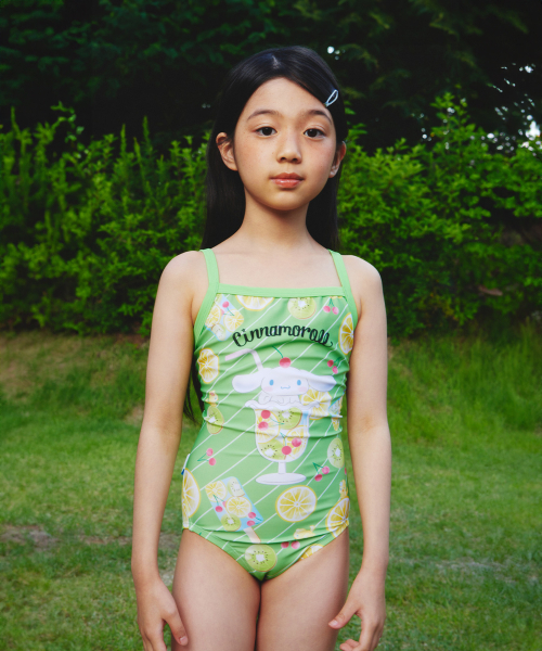 딜라잇풀() Fruit Popsicle Kids One-piece swimsuit - Fresh Kiwi 상품 이미지