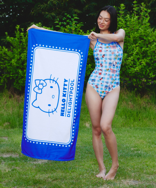 딜라잇풀() Hello Kitty Beach Towel - Blue 상품 이미지