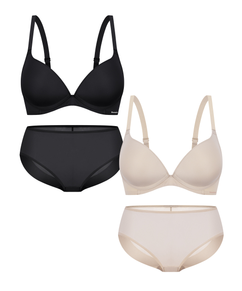[2PACK] 퓨징 볼륨 노와이어 브라팬티 세트