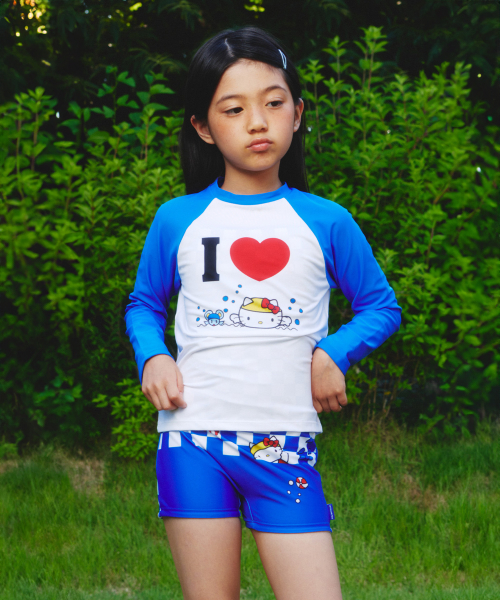딜라잇풀() I Love Swimming Kids Water Top - Blue Wave 상품 이미지