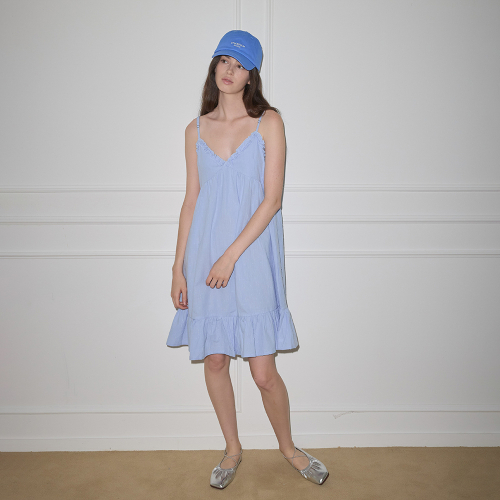 MJ_Ruffles v-neck one-piece pajamas