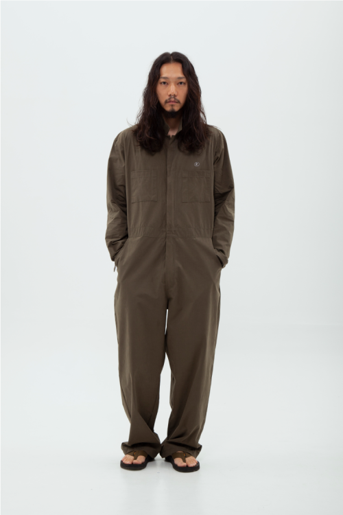 KTC X KNT VINTAGE хаки JUMPSUIT with embroidered logo