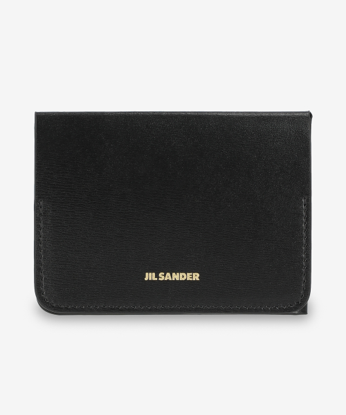 MUSINSA | JIL SANDER Logo Decorated Leather Folded Card Holder - Black /  J07UI0012P4840001