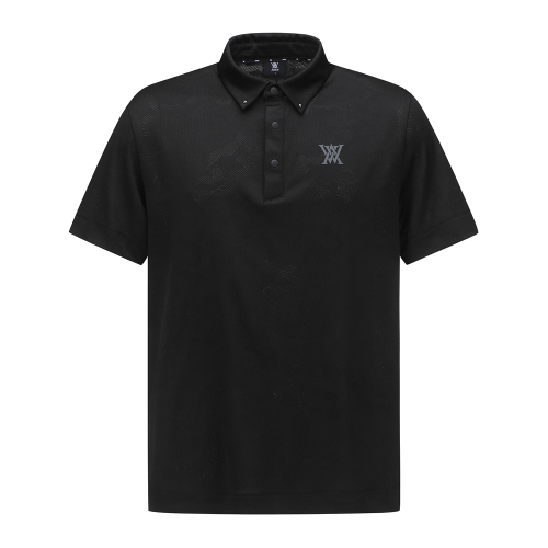 MEN JACQUARD COLLAR шорты T-SHIRT_BK