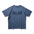 90년대 뉴욕 티셔츠 빈티지 블루 크랙 날염 버전