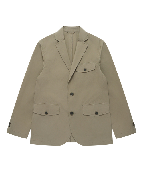 Хлопковый пиджак с накладным карманом Light Brown