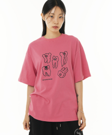 [EZwithPIECE] TEETH TEE (PINK)