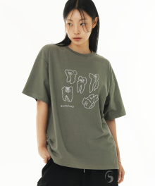 [EZwithPIECE] TEETH TEE (KHAKI)