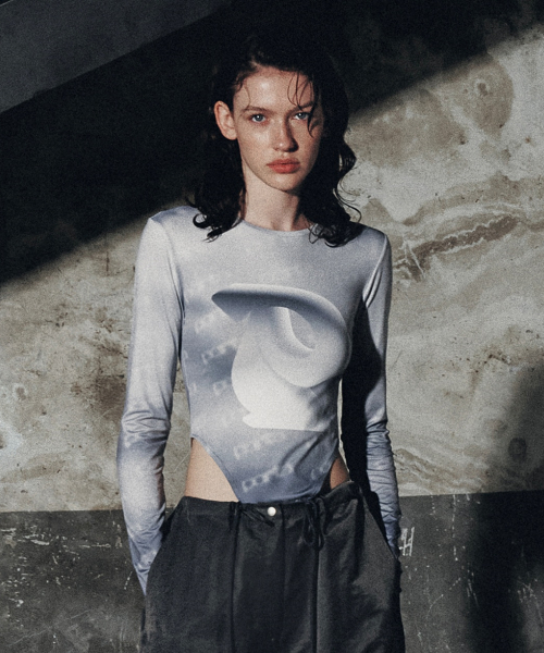 PORTA GRAPHIC BODYSUIT, серый