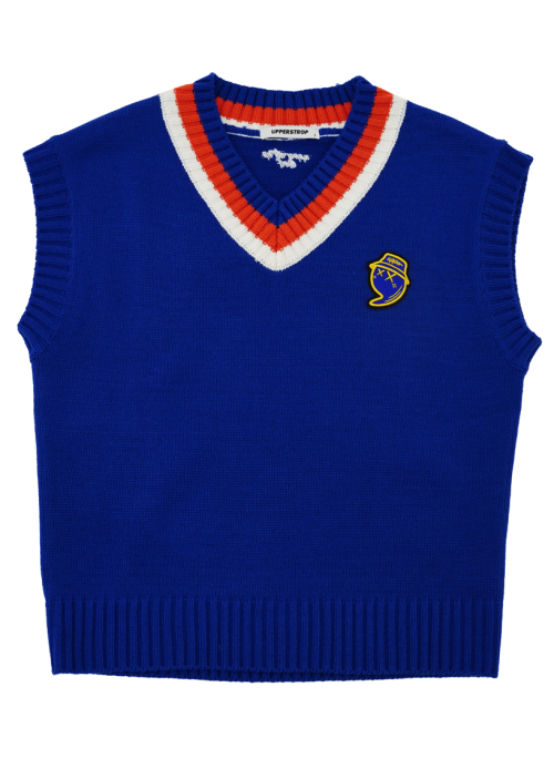 [UPW4026] Женский трикотажный жилет UPST GOLF с контрастной отделкой Blue