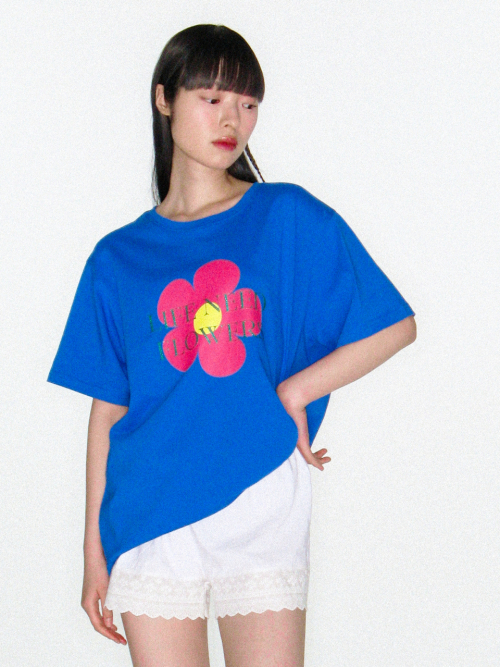 시엔느() Flower T-shirt (Blue) 상품 이미지