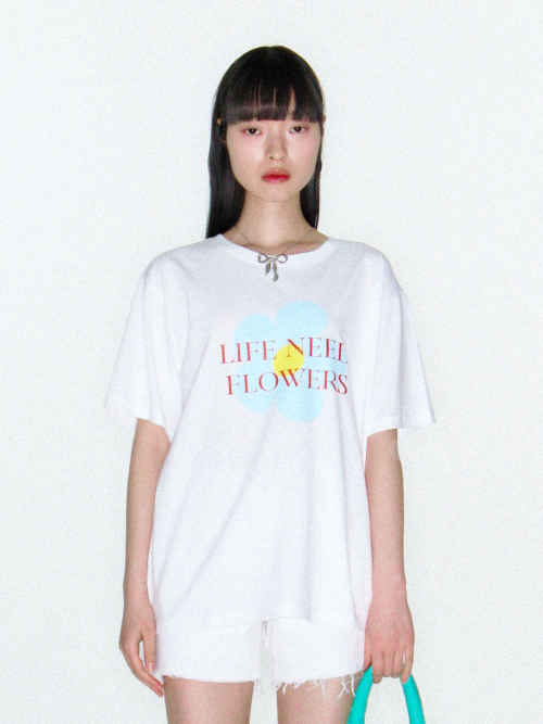 시엔느() Flower T-shirt (White) 상품 이미지