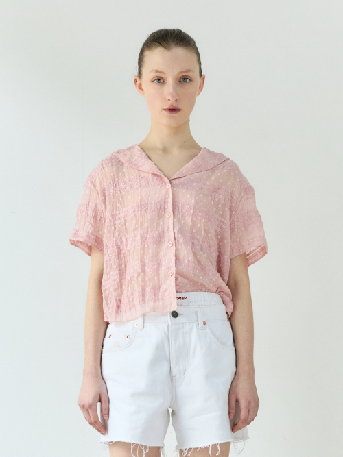 시엔느() Morris Lace Top (Pink) 상품 이미지