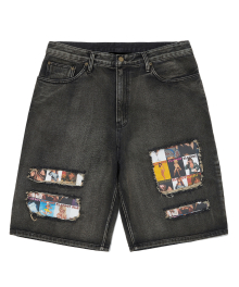 COVER DENIM SHORTS (BLACK)