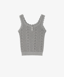 KIKO SKASHI KNIT SLEEVELESS_BLUE GREY