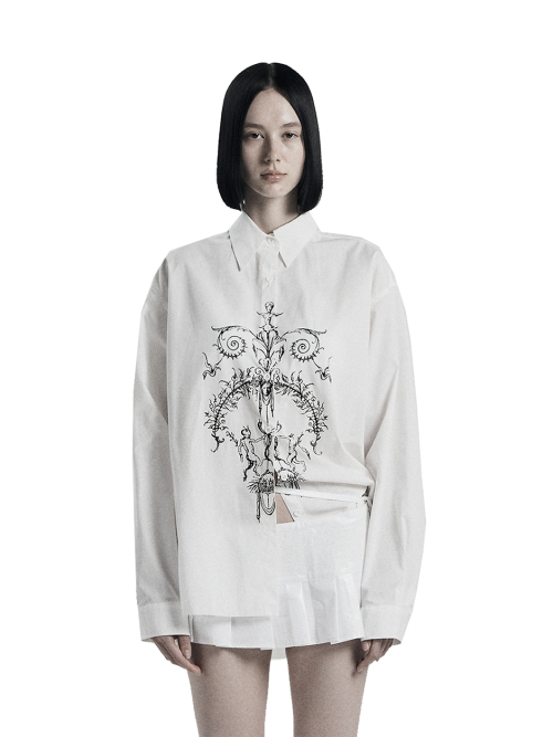 오도어() Della shirt in white 상품 이미지