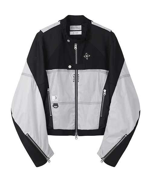 Fabric Mix Patchwork Bomber_R0UAM24103BKX