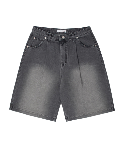 One Tuck Bermuda Denim брюки - чёрный