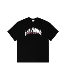 FLAME OVER FIT T-SHIRTS [BLACK]