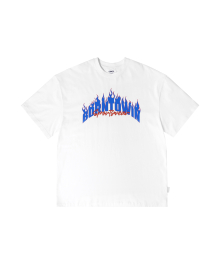 FLAME OVER FIT T-SHIRTS [WHITE]
