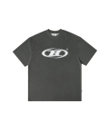 BLUR B PIGMENT OVER FIT T-SHIRTS [CHARCOAL]