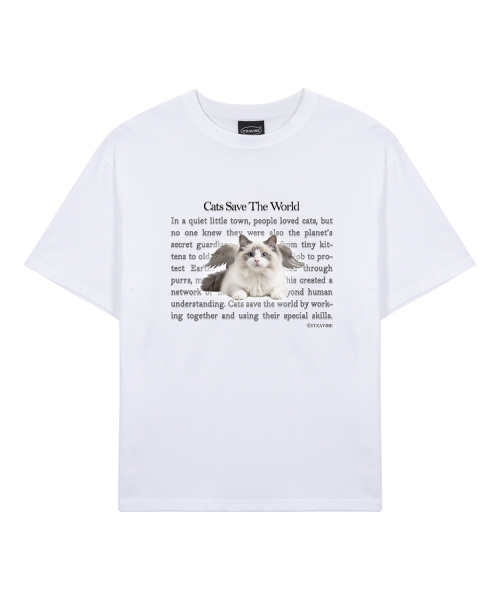 ◆24SS ITZAVIBE ANGEL CAT VER.4 T SHIRT/2色◆ MUSINSA | ITZAVIBE ANGEL CAT VER.4 T SHIRT - BLACK