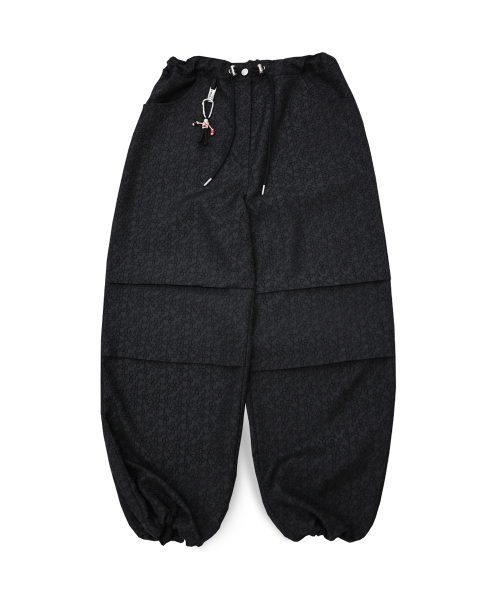 【SIWEOL107】flower parachute pants / 追跡付 시월107(SIWEOL107) flower parachute pants (black) - 사이즈