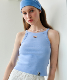 [WOMAN] BABY LESSER PANDA SOLID TANK TOP BABY BLUE