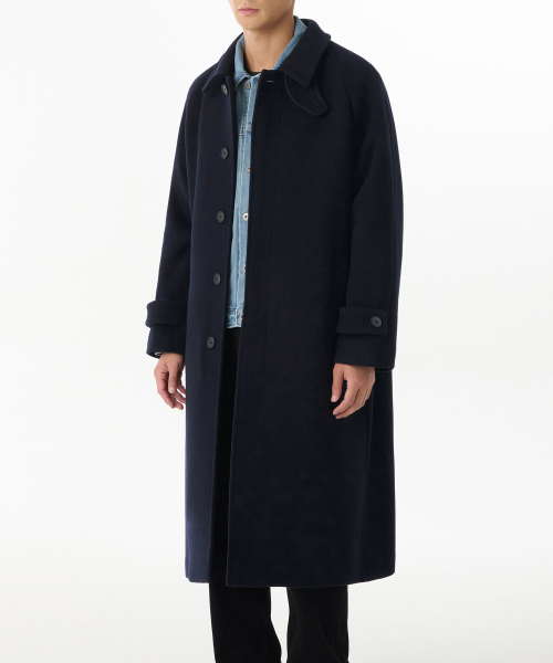 Пальто балмакаан oversize кашемир [Navy]