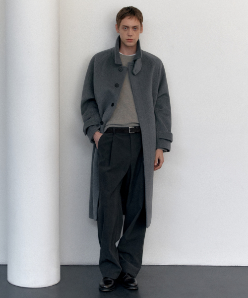 Пальто балмакаан оверсайз из кашемира Medium Gray