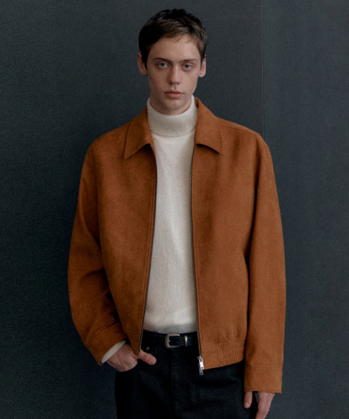 SYNTHETIC SUEDE MINIMAL BLOUSON куртка [DESERT BROWN]