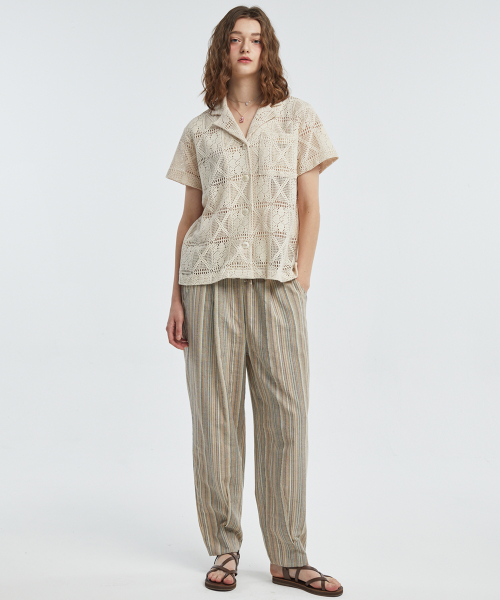 Брюки на резинке Mexican [Beige]