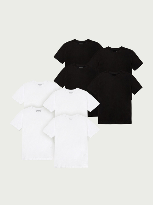 공용 4PACK 베이직 크루넥 반팔 티셔츠