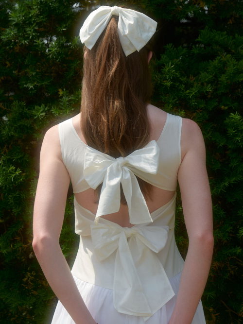 F333 [러브미몬스터] Chic Ribbon Hair Pin L (L242MHA030) L242MHA030