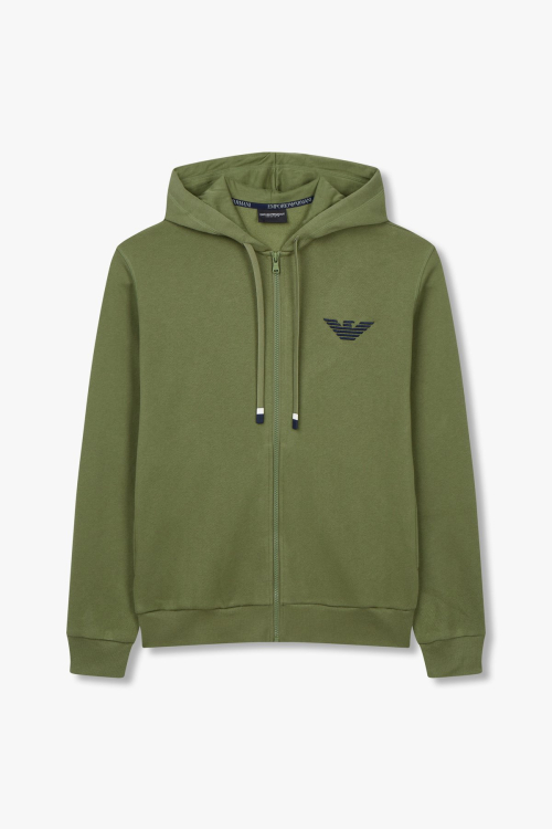 Мужской худи на молнии Eagle Embroidery Lounge _Green_0814338003