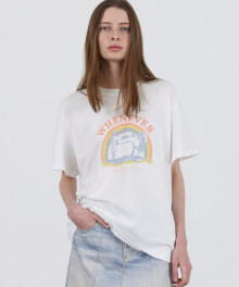 Fuzzy Rainbow T-shirt - Off White