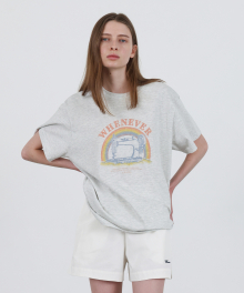 Fuzzy Rainbow T-shirt - Melange grey