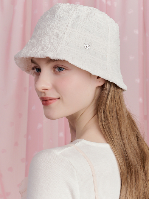 ■ENGBROX■ gardening heart strap bucket hatwhite EBHT24003W gardening heart strap bucket hat_white - ENGBROX | 60